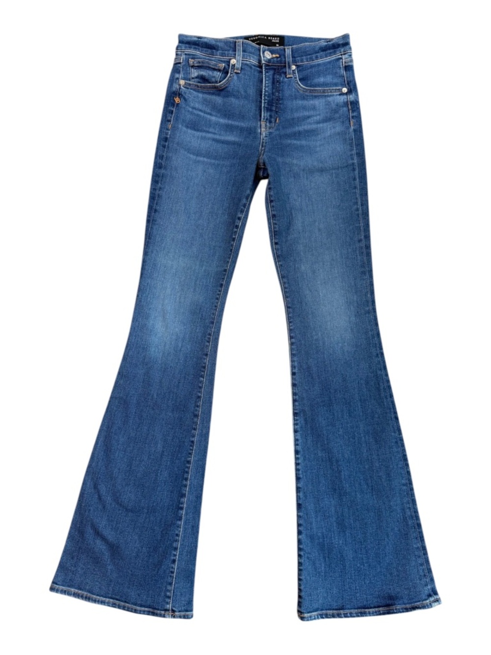 Veronica Beard Beverly Skinny Flare Jean in Bright Blue Size 26